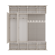 HAGA IV 2SZ2W - Ensemble d’entrée avec 2 armoires + 2 porte-manteaux 6 crochets + banc