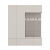HAGA IV 2SZ2W - Ensemble d’entrée avec 2 armoires + 2 porte-manteaux 6 crochets + banc