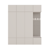 HAGA IV 3SZ1W - Ensemble d’entrée avec 3 armoires + porte-manteau + banc