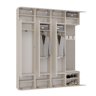 HAGA IV 3SZ1W - Ensemble d’entrée avec 3 armoires + porte-manteau + banc