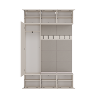 HAGA III 1 SZ2W- Ensemble d’entrée avec 1 armoire + 2 porte-manteaux 6 crochets