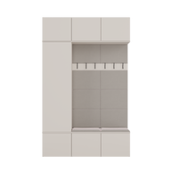 HAGA III 1 SZ2W- Ensemble d’entrée avec 1 armoire + 2 porte-manteaux 6 crochets
