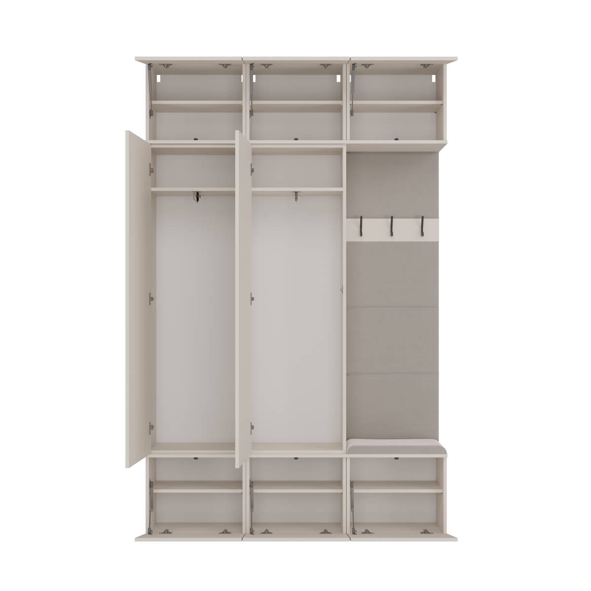 HAGA III 2SZ1W - Ensemble d’entrée avec 2 armoires + porte-manteau