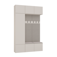 HAGA III 1 SZ2W- Ensemble d’entrée avec 1 armoire + 2 porte-manteaux 6 crochets