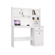 Bureau Chester avec plateau - Meuble de rangement à 1 tiroir et étagère pour salon