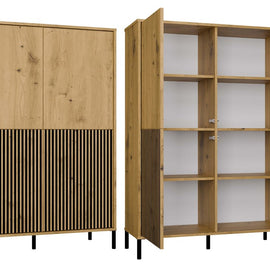 KAMARO - Armoire moderne 8 étagères et 4 portes