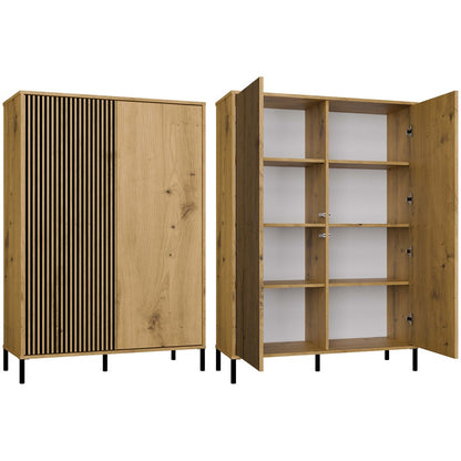 KAMARO - Armoire moderne 8 étagères et 2 portes