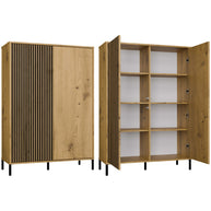 KAMARO - Armoire moderne 8 étagères et 2 portes