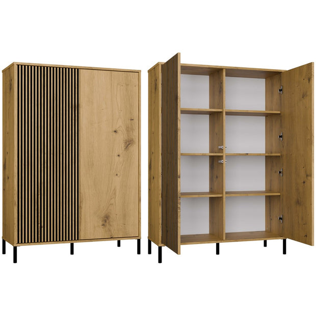 KAMARO - Armoire moderne 8 étagères et 2 portes