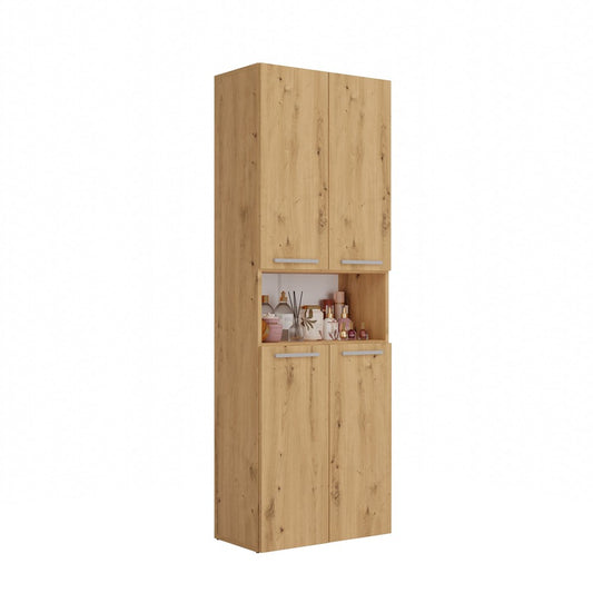 GLAZE - Armoire de salle de bain avec panier à linge