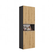 NEL 1K DK - Armoire de salle de bain avec panier à linge