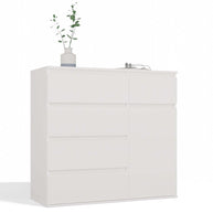 1D5S Commode - 1 porte à 5 tiroirs pour salon, chambre ou chambre d'amis