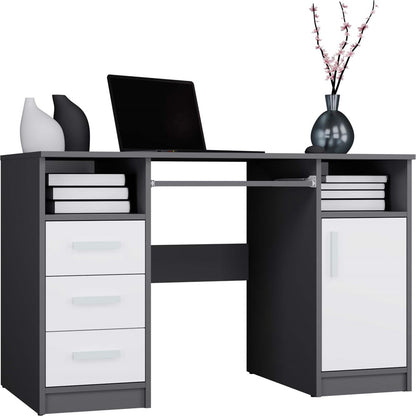 DELTA - Bureau 120cm 3 tiroirs