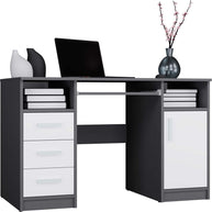 DELTA - Bureau 120cm 3 tiroirs