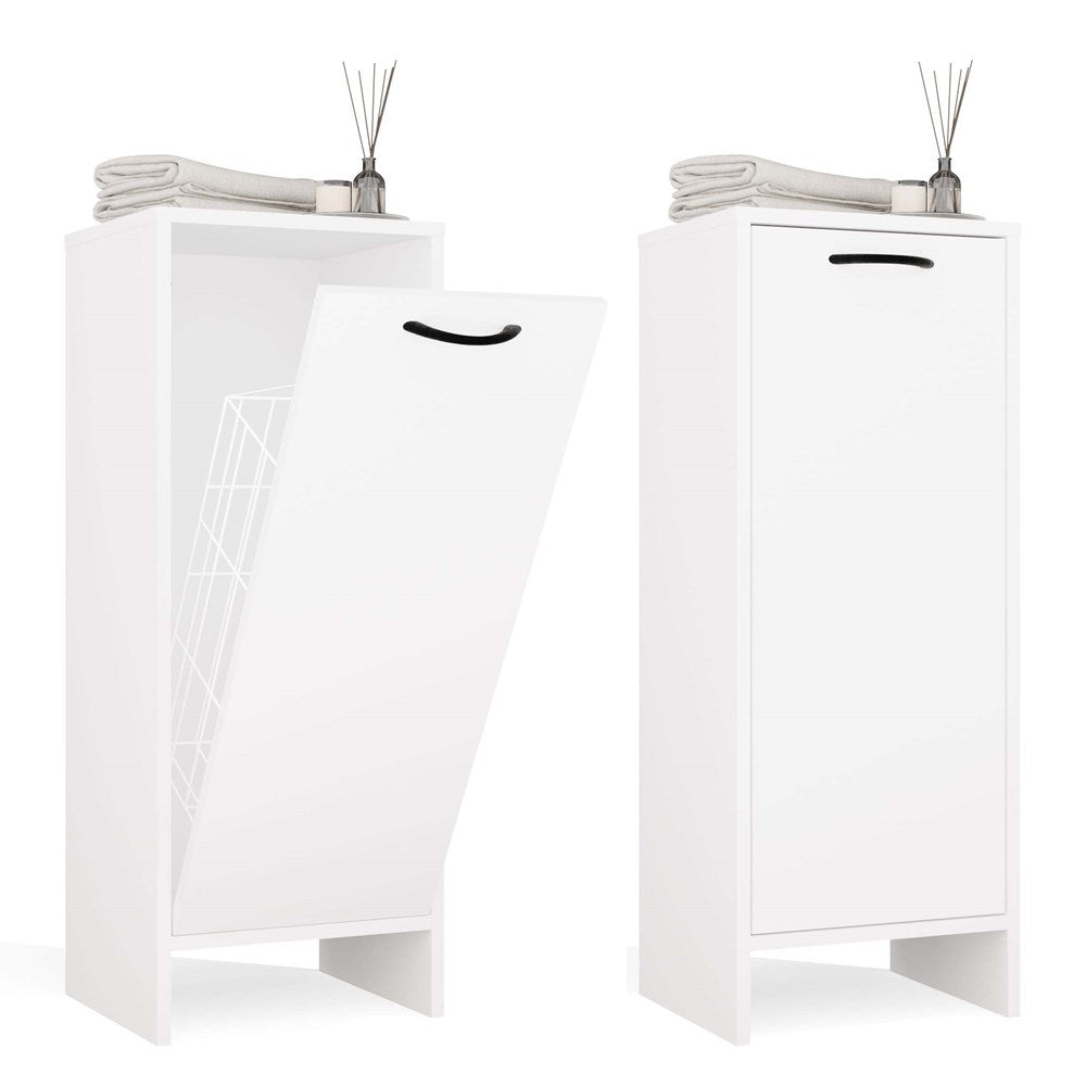 NINA 1K - Armoire de salle de bain avec panier à linge