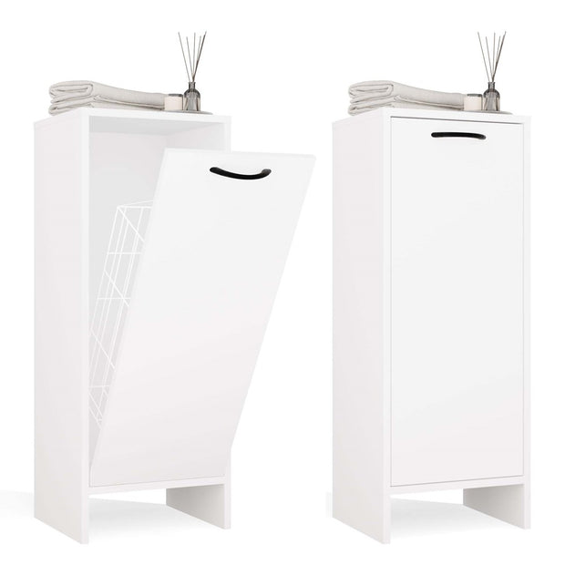 NINA 1K - Armoire de salle de bain avec panier à linge