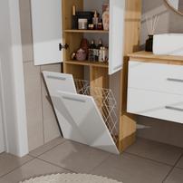 NEL 2K DD - Armoire de salle de bain 2 paniers à linge