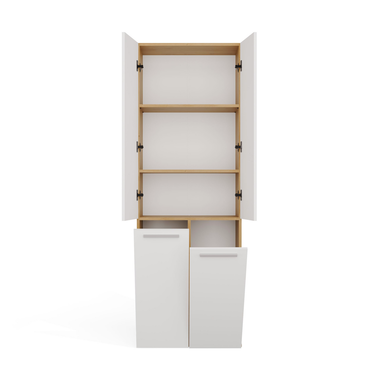 NEL 2K DD - Armoire de salle de bain 2 paniers à linge