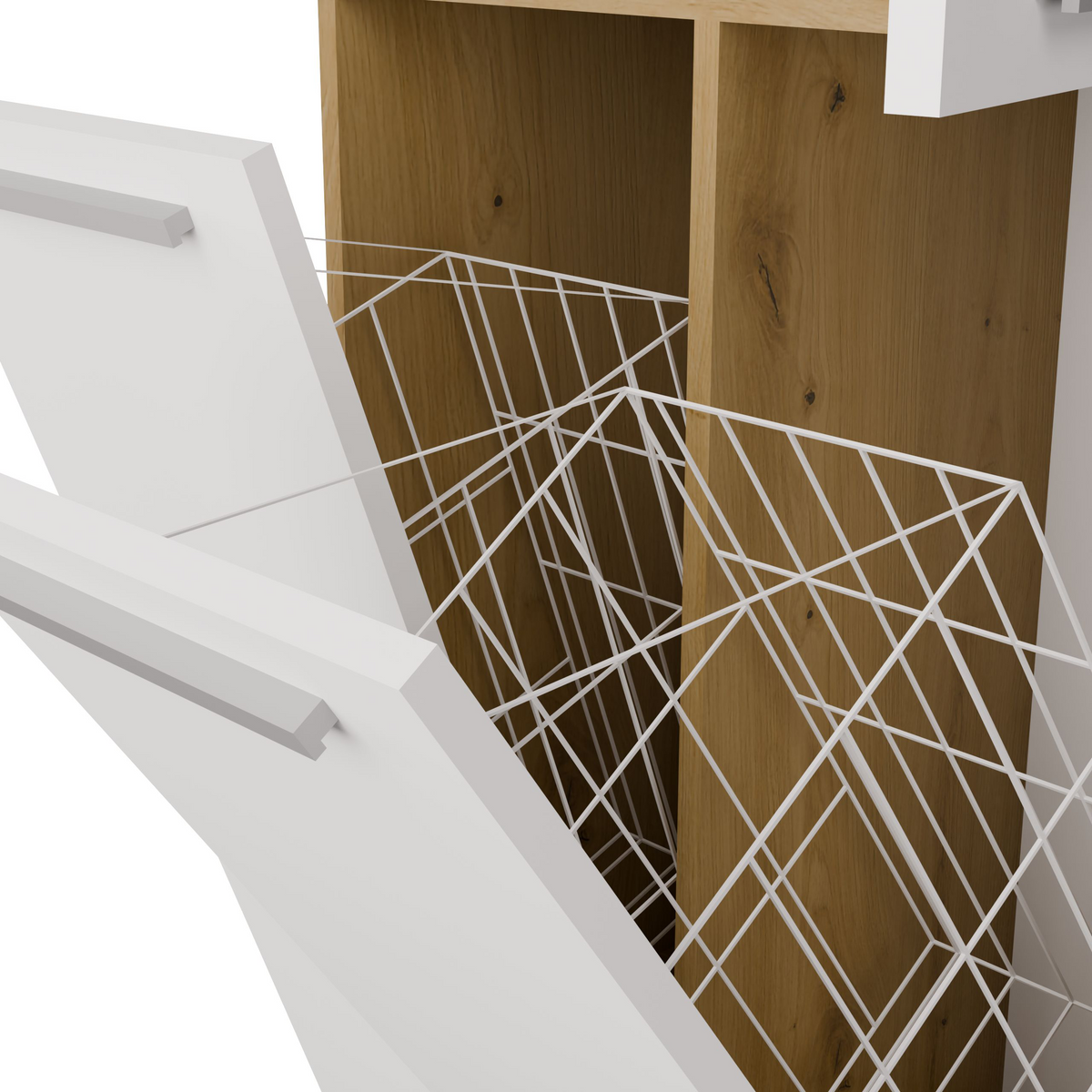 NEL 2K DD - Armoire de salle de bain 2 paniers à linge
