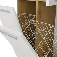 NEL 2K DD - Armoire de salle de bain 2 paniers à linge
