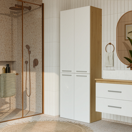 NEL 2K DD - Armoire de salle de bain 2 paniers à linge
