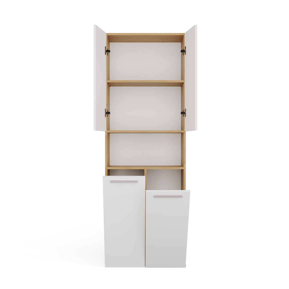 NEL 2K DK - Armoire de salle de bain 2 paniers à linge