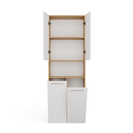 NEL 2K DK - Armoire de salle de bain 2 paniers à linge