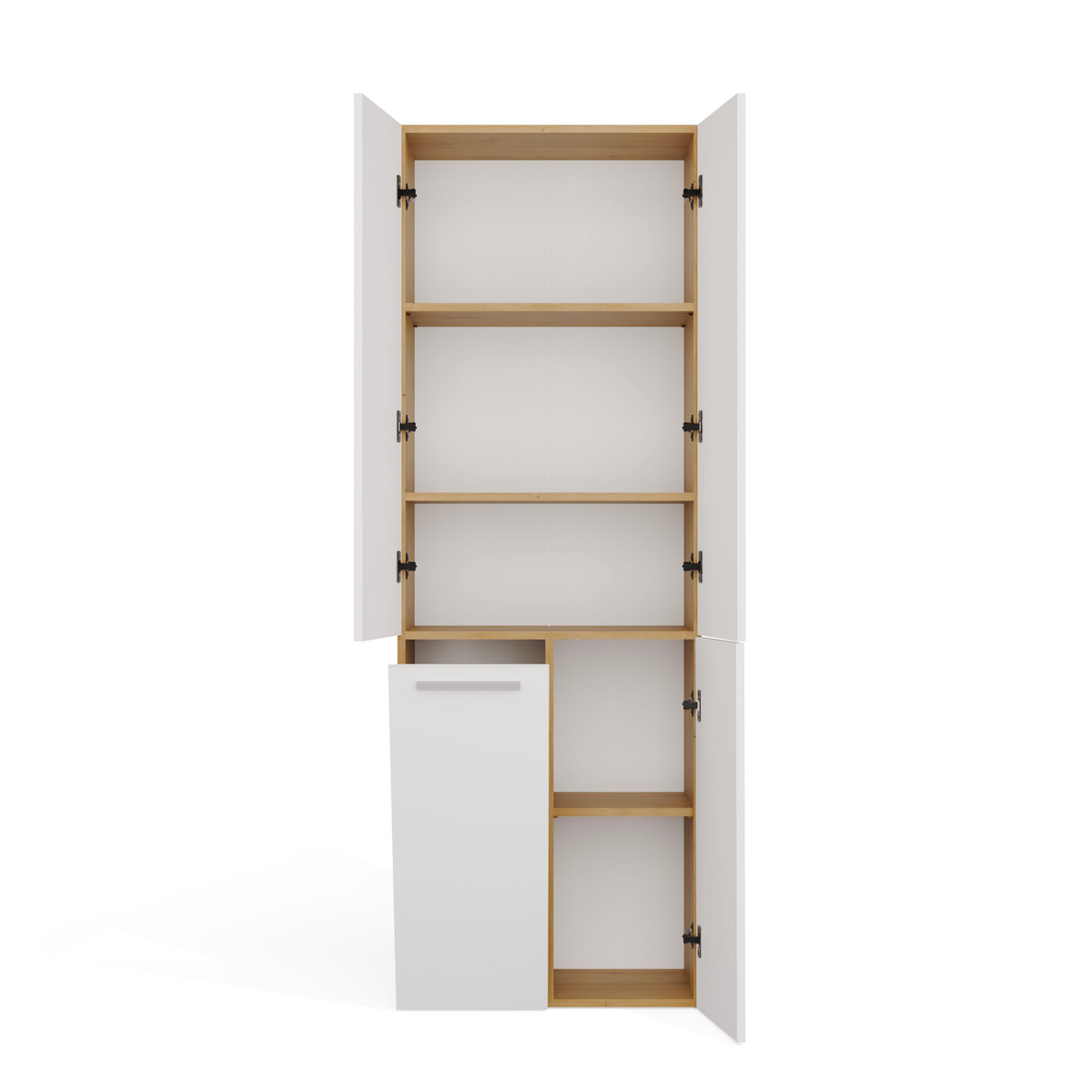 NEL 1K DD - Armoire de salle de bain avec panier à linge