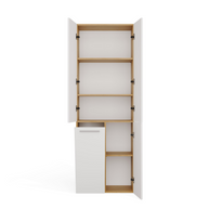 NEL 1K DD - Armoire de salle de bain avec panier à linge