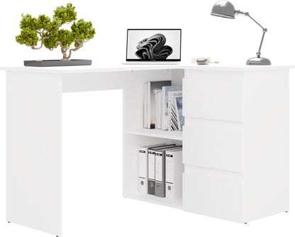 NICEA DROIT Bureau d'angle avec 3 tiroirs