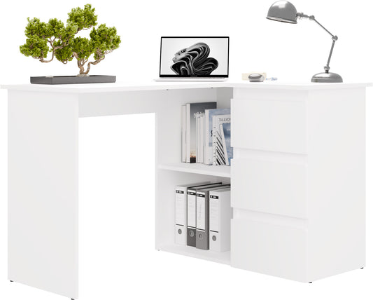 NICEA DROIT Bureau d'angle avec 3 tiroirs
