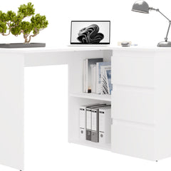 NICEA DROIT Bureau d'angle avec 3 tiroirs