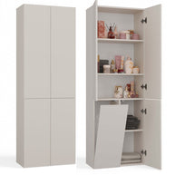 NEL 1K DD - Armoire de salle de bain avec panier à linge