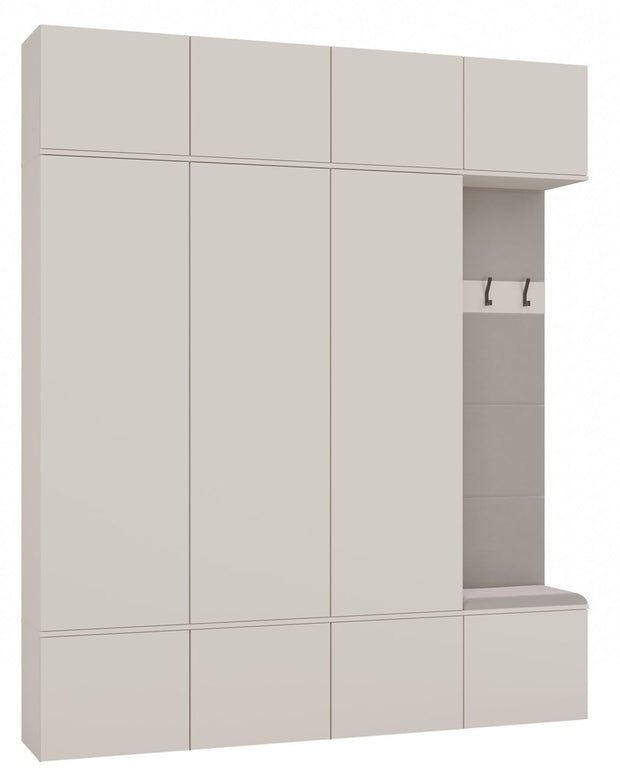 HAGA IV 3SZ1W - Ensemble d’entrée avec 3 armoires + porte-manteau + banc