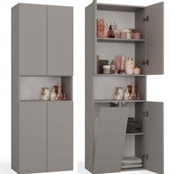 NEL 1K DK - Armoire de salle de bain avec panier à linge