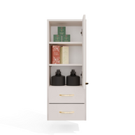 NINA W1D2S - Meuble de salle de bain 3 étagères & 2 tiroirs