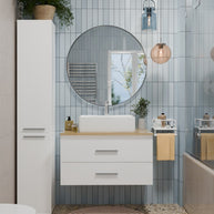 NEL - meuble de salle de bain 2 tiroirs 80cm