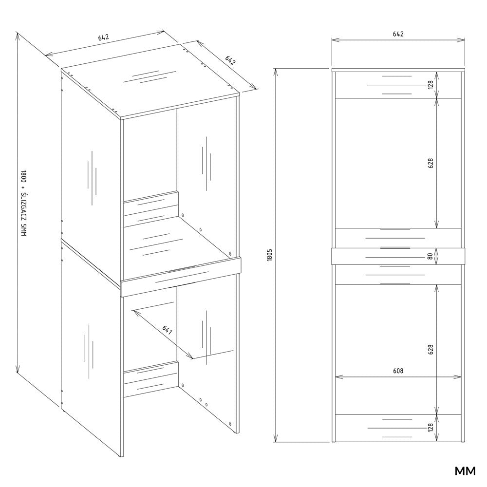 POLA TWIN - Meuble de rangement pour machine à laver