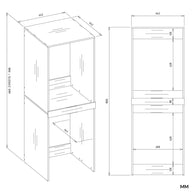 POLA TWIN - Meuble de rangement pour machine à laver