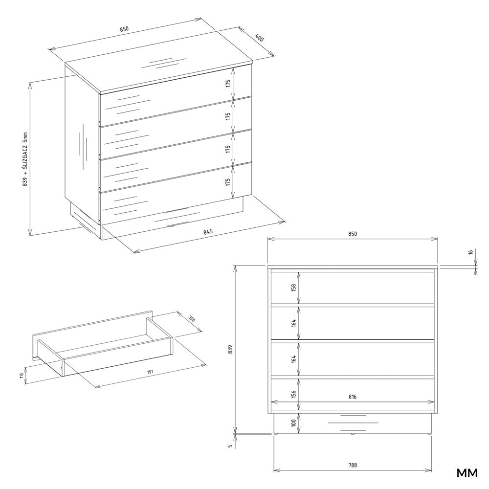AMBER 4S - Commode 4 tiroirs