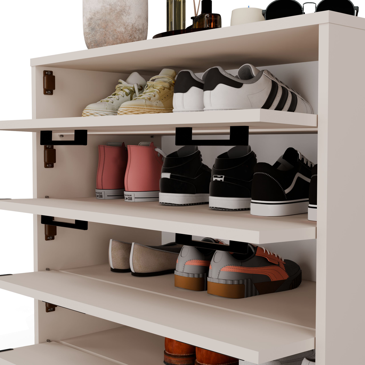 ALEX - Meuble à chaussures - Pour l'entrée, Blanc