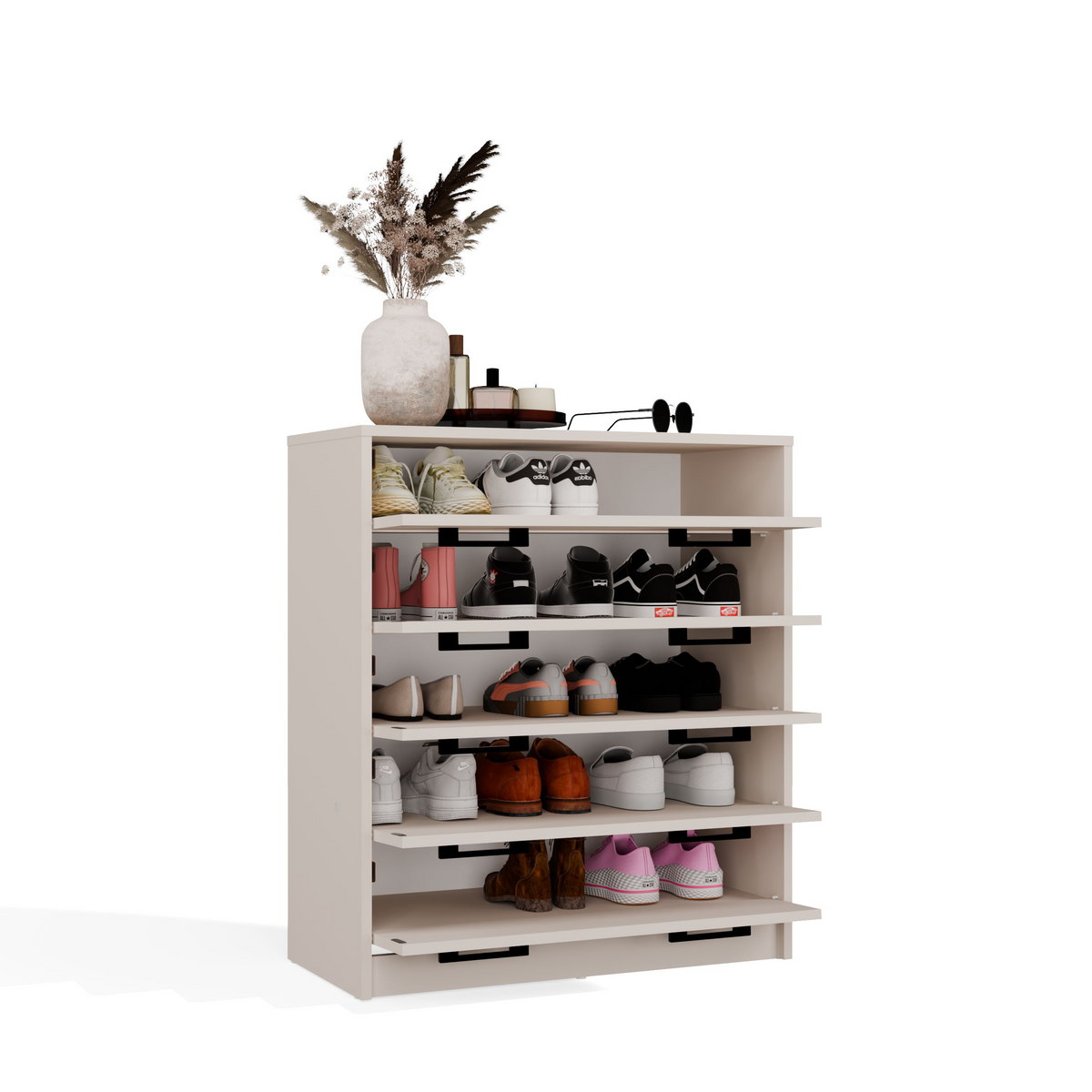 ALEX - Meuble à chaussures - Pour l'entrée, Blanc