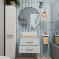 NEL 60 - meuble de salle de bain 2 tiroirs 60cm