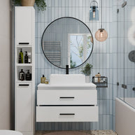 NEL - meuble de salle de bain 2 tiroirs 80cm