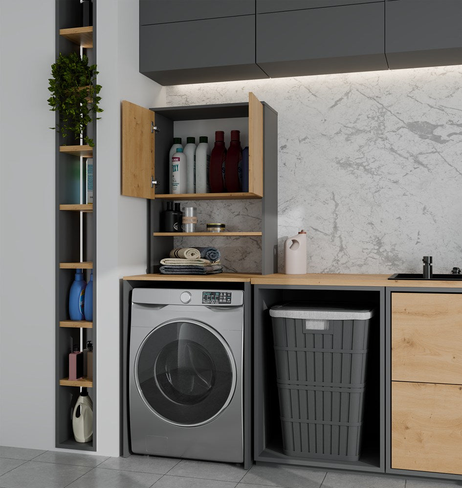 POLA MULTI - Meuble de salle de bain au-dessus de la machine à laver, colonne, étagère