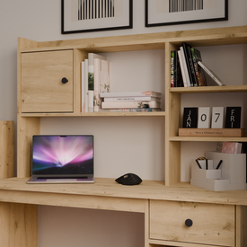 CHESTER - Rangement surélevé de bureau 120 cm - 1 porte étagères pour bureaux