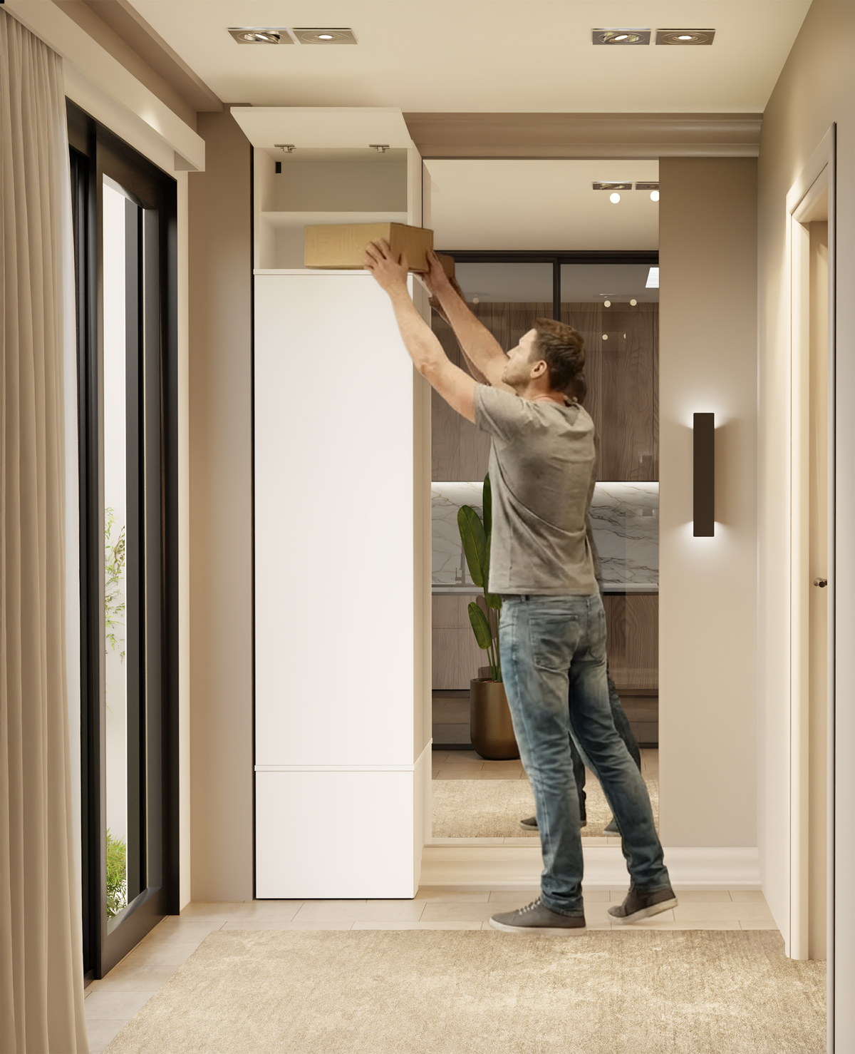 HAGA 1 SZ - Armoire d'entrée ou couloir à 3 portes