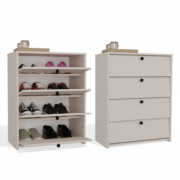 LOKA - Meuble à chaussures 4 abattants