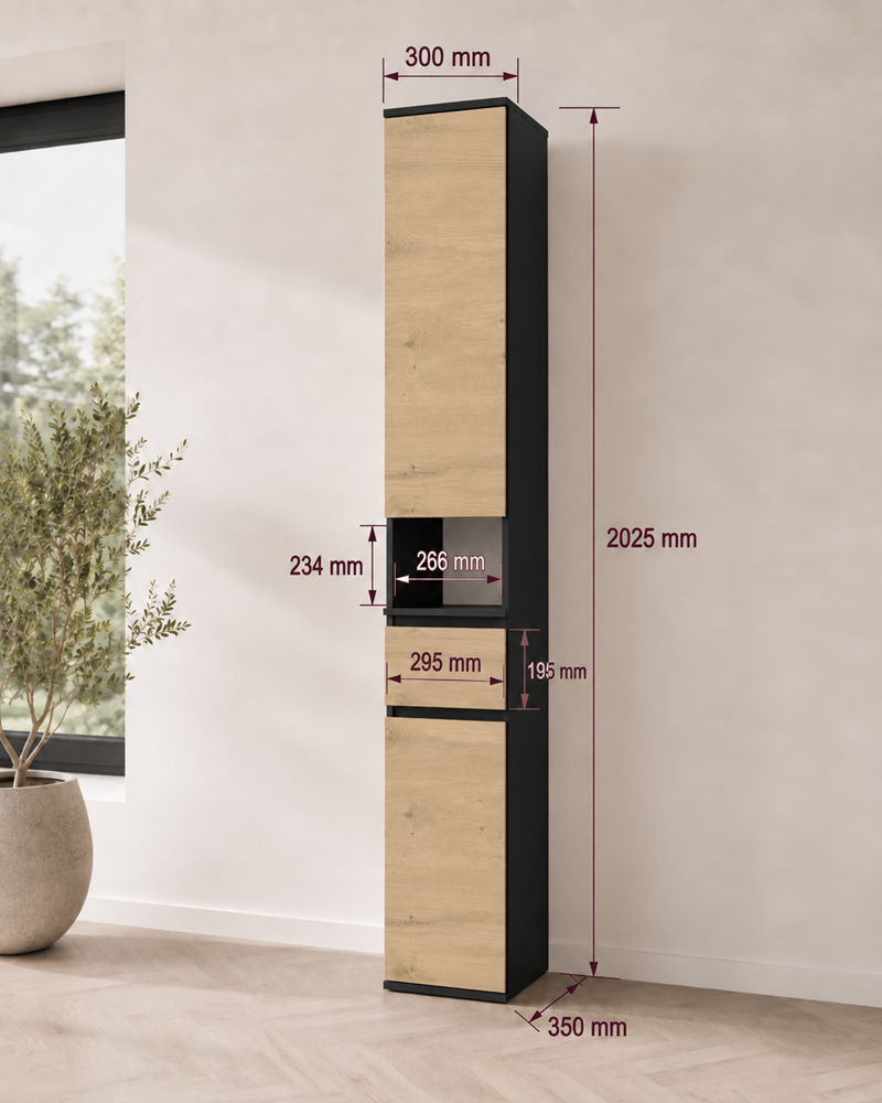 LIOR 2D1S - Meuble colonne - Meuble à tiroir pour bureau