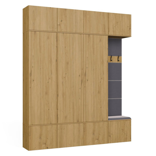 HAGA IV 3SZ1W - Ensemble d’entrée avec 3 armoires + porte-manteau + banc